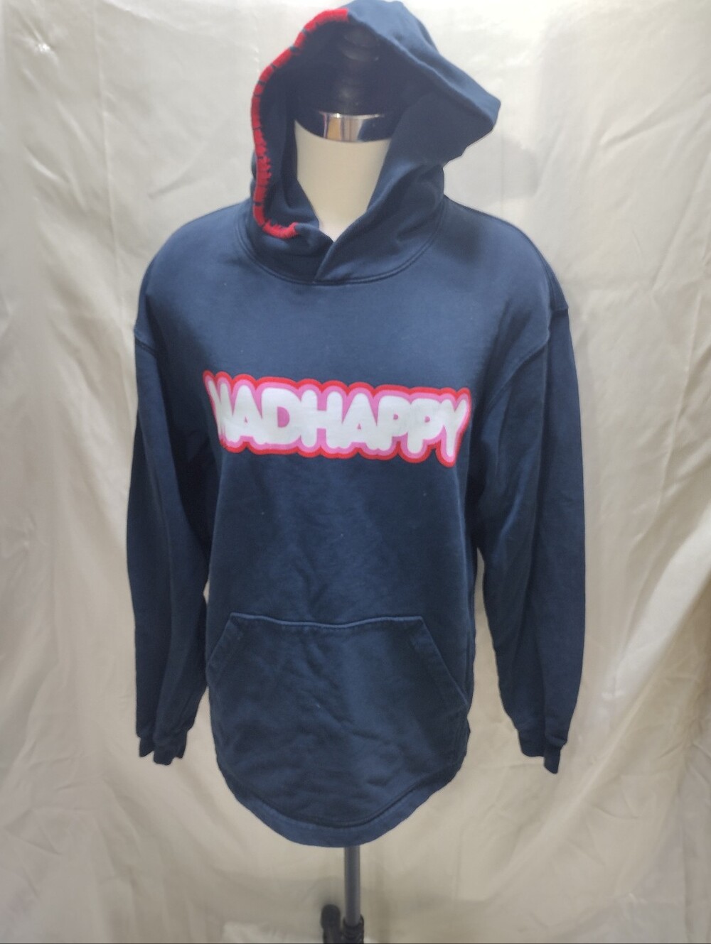 Madhappy Hoodie Size Medium Spellout Center Logo Bubblegum Blue